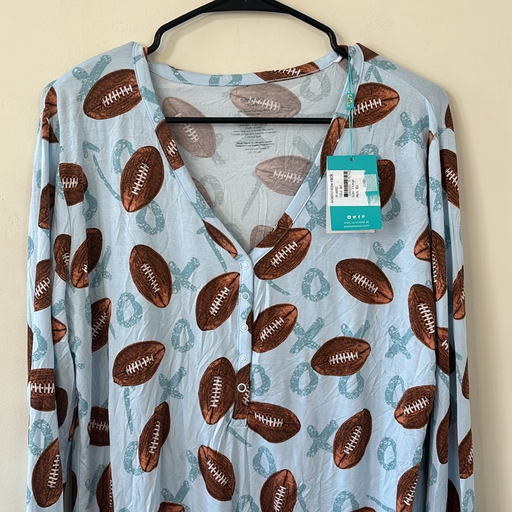 New Posh Peanut Field Day Bamboo Pajama Top Size XL - Picture 4 of 8